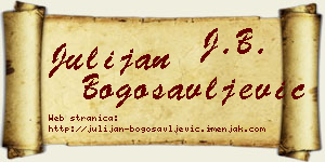 Julijan Bogosavljević vizit kartica